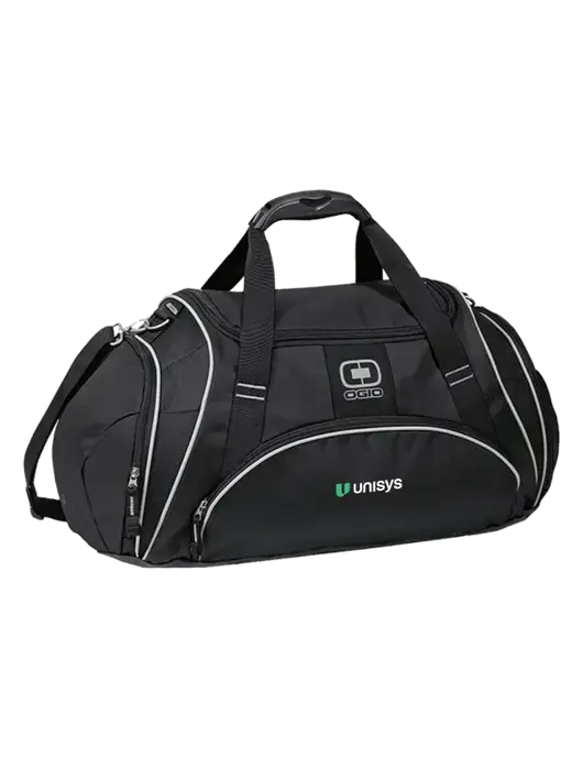 OGIO Black Crunch Duffel
 w/Unisys Logo