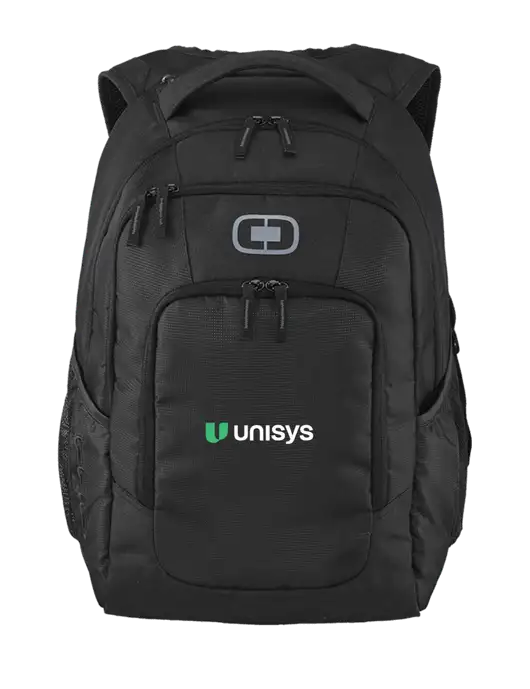 OGIO Black Logan Laptop Backpack
 w/Unisys Logo