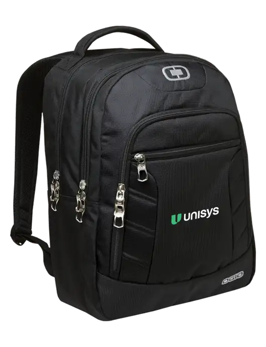 OGIO Black/Silver Colton Laptop Backpack
 w/Unisys Logo
