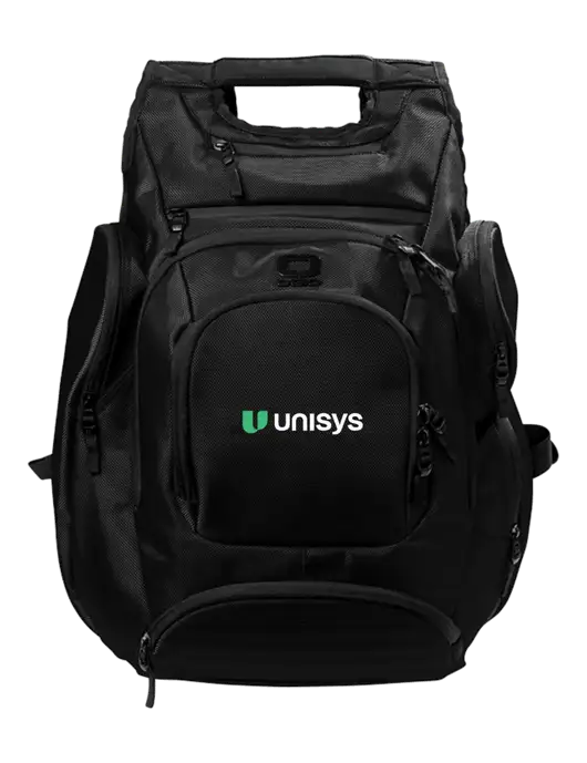 OGIO Blacktop Metro Ballistic Laptop Backpack w/Unisys Logo