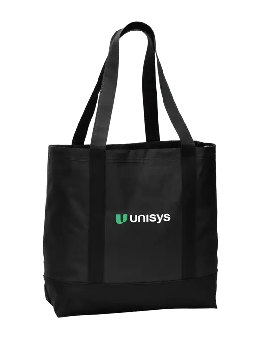 Carryall Black/Black Day Tote w/Unisys Logo