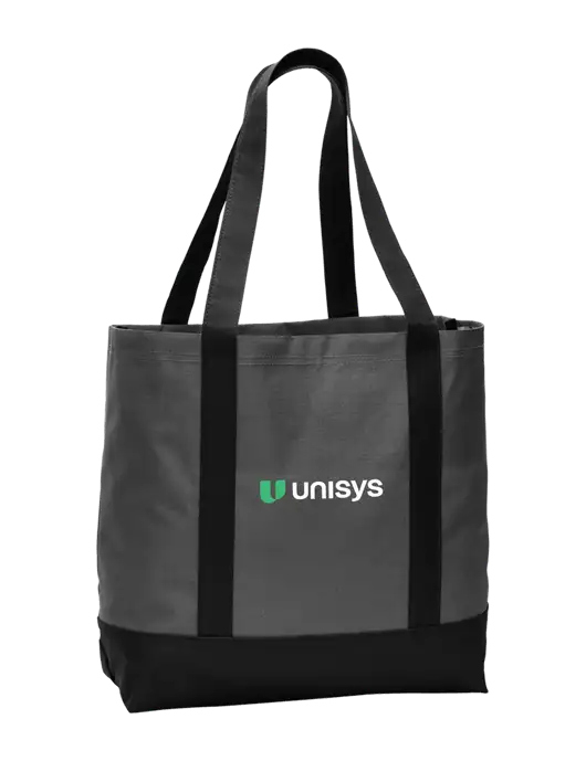 Carryall Charcoal/Black Day Tote Dark w/Unisys Logo