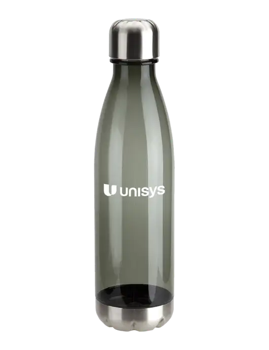 Bayside Tritan Smoke 25 oz Bottle with Stainless Base and Cap w/Unisys Logo