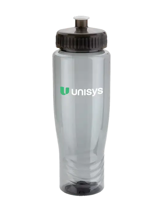 Roam Smoke 28 oz Eco-Polyclear Bottle with Push Pull Lid w/Unisys Logo