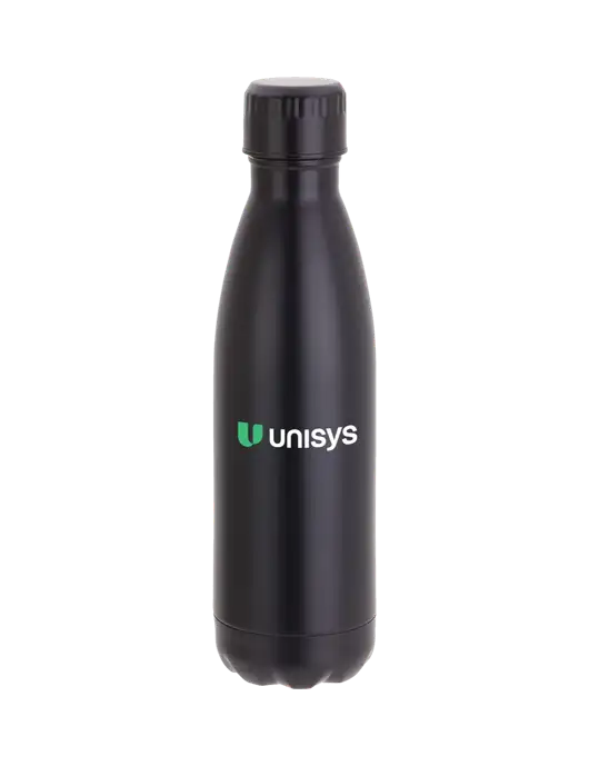 City Go Matte Black 17 oz Insulated Bottle w/Unisys Logo
