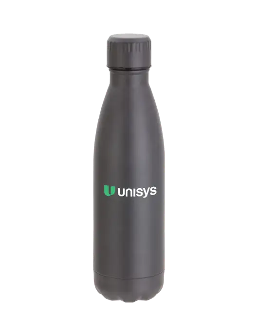 City Go Matte Charcoal 17 oz Insulated Bottle w/Unisys Logo