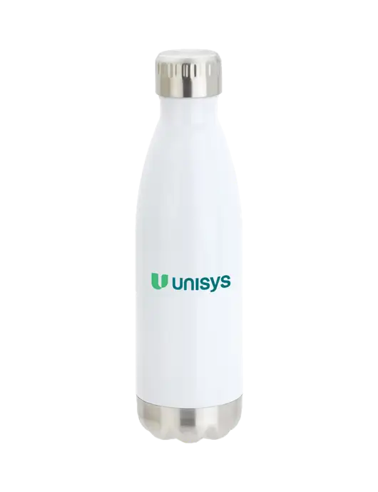 City Go White 17 oz Insulated Bottle w/Unisys Logo
