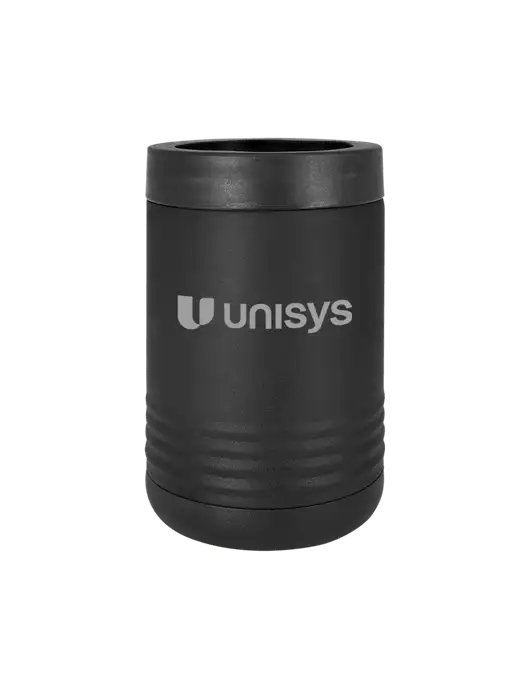 Polar Camel 12 oz Powder Coated Black Vacuum Insulated Beverage Holder w/Unisys Logo