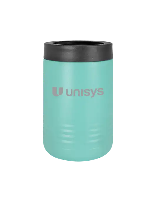 Polar Camel 12 oz Powder Coated Seafoam Vacuum Insulated Beverage Holder w/Unisys Logo