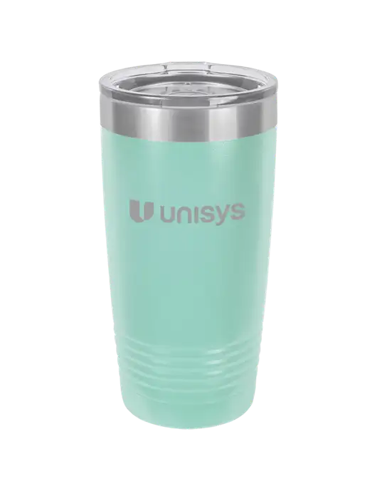Polar Camel 20 oz Powder Coated Seafoam Vacuum Insulated Tumbler w/Unisys Logo