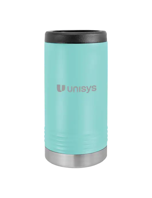 Polar Camel Powder Coated Seafoam Vacuum Insulated Slim Beverage Holder w/Unisys Logo