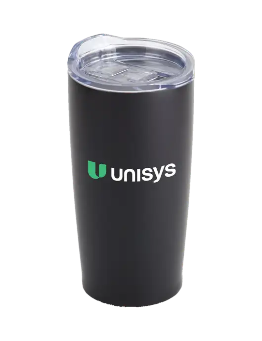 Society Black 20 oz Insulated Tumbler w/Unisys Logo