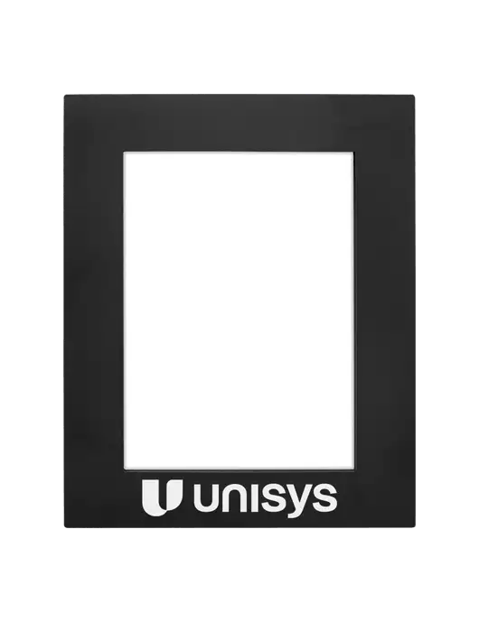 Black Aluminum Photo Frame, 5 x 7 w/Unisys Logo