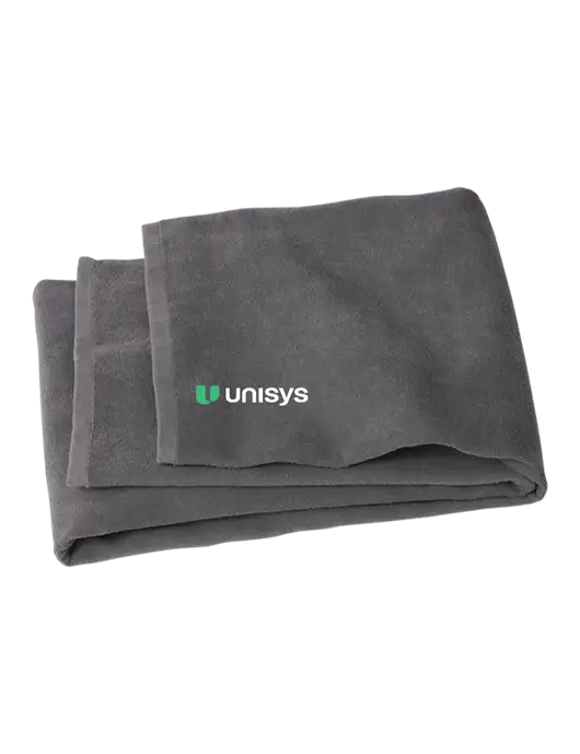 Graphite Beach Towel w/Unisys Logo