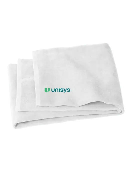 White Beach Towel w/Unisys Logo