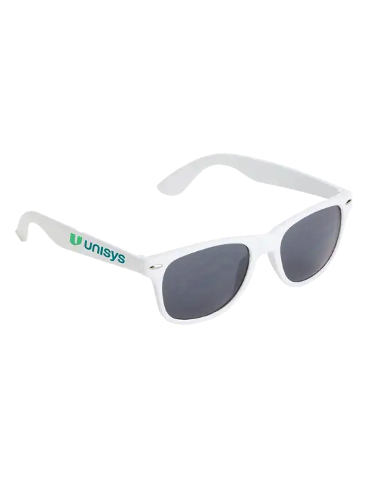 Daytona White Sunglasses w/Unisys Logo