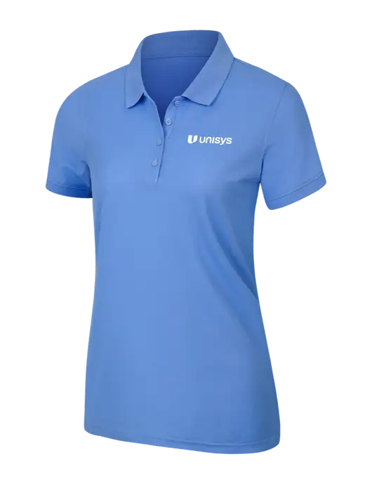 Carolina Blue Womens Core Classic Pique Polo w/Unisys Logo