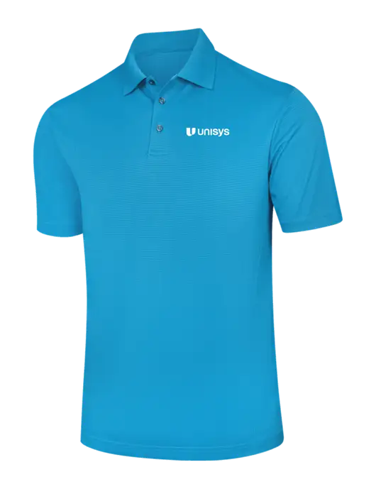 Carolina Blue Performance Fine Jacquard Polo w/Unisys Logo