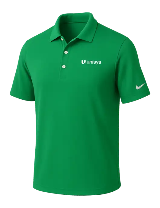 NIKE Kelly Green Dri-Fit Micro Pique Polo w/Unisys Logo