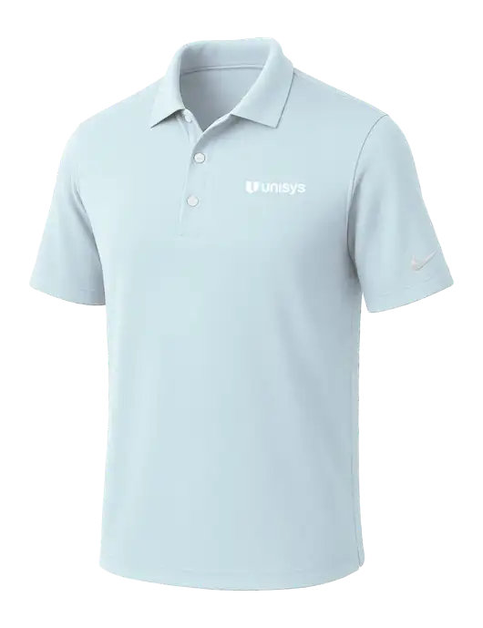 NIKE Very Light Blue Dri-Fit Micro Pique Polo w/Unisys Logo